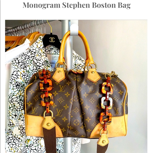 Louis Vuitton Limited Edition Monogram Stephen Boston Bag with Lucite Strap - Picture 1 of 14